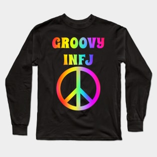 Groovy INFJ Peace Halloween Party Retro Vintage Long Sleeve T-Shirt